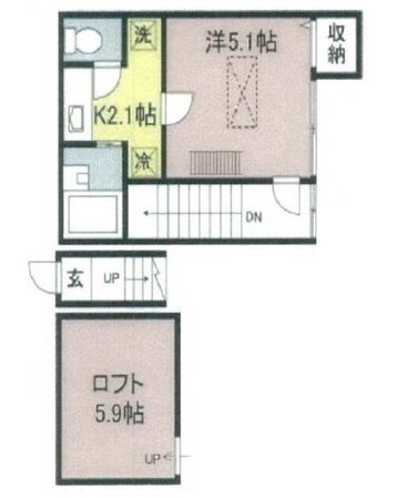 東高円寺駅 徒歩9分 2階の物件間取画像